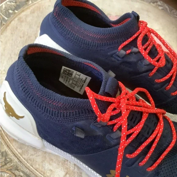 Under Armour Wom 7.5 Shoes Academy Blue Project Rock 2 Training Lightweight Run - Picture 2 of 11